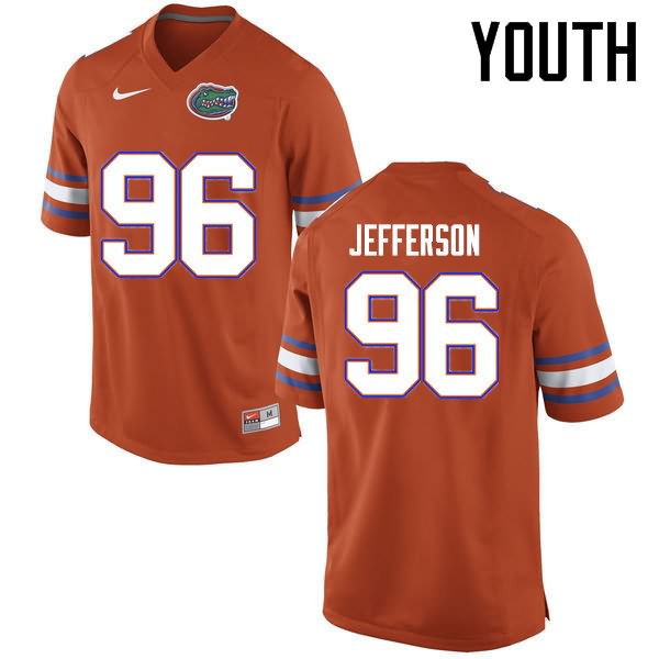 Youth NCAA Florida Gators Cece Jefferson #96 Stitched Authentic Nike Orange College Football Jersey RGL8665WE